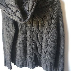 Gray cord winter sweater